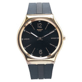 スウォッチ BIENNE BY NIGHT 腕時計 SS07G102 クオーツ ブラック文字盤 ステンレススチール ラバー メンズ Swatch 【中古】